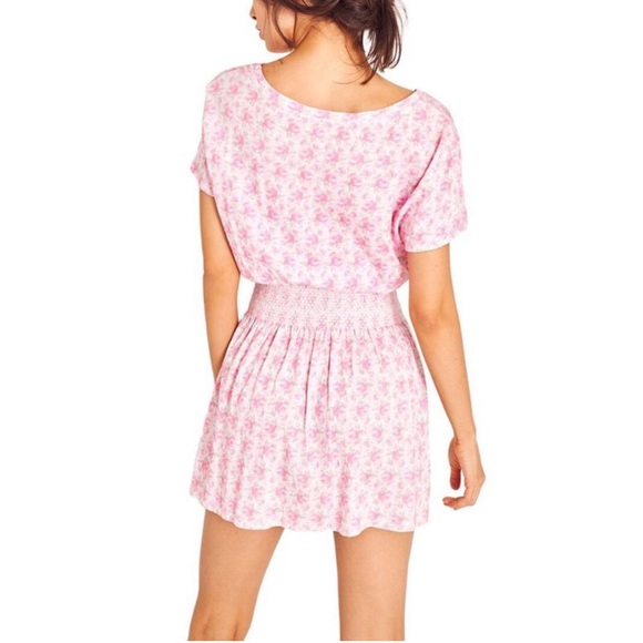 NWT LoveShackFancy Pink Floral Amore Mini Dress - Picture 2 of 4